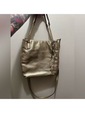 Michael Kors Gold Leather Tote Bag